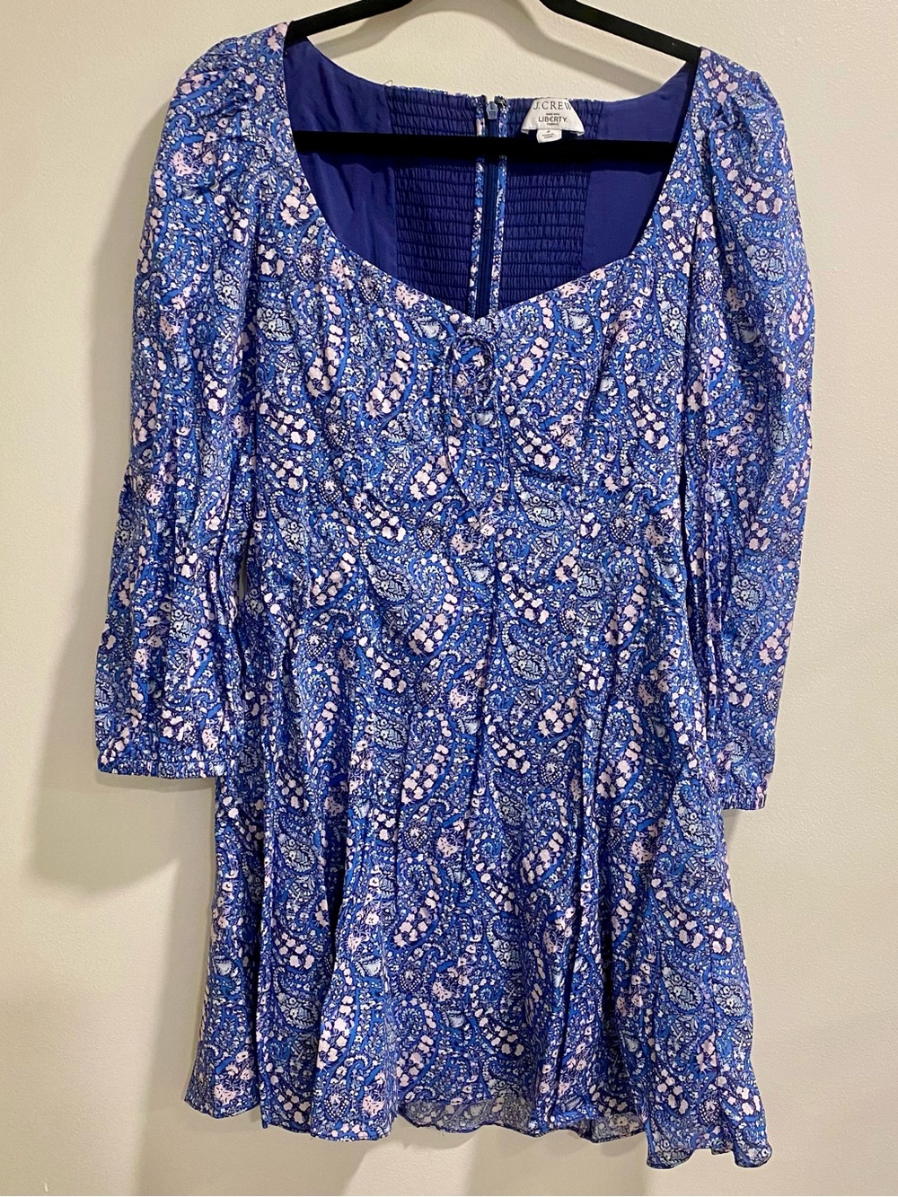 J. Crew Long Sleeve Mini Dress in Liberty® Bourton Bloom Fabric - size 2